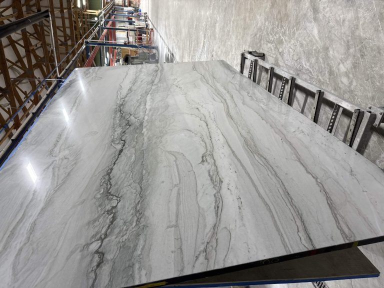 Florida Wave marble slab installation Springfield IL