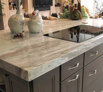 Kitchen upgrade with Fantasy Brown granite Peoria Illinois